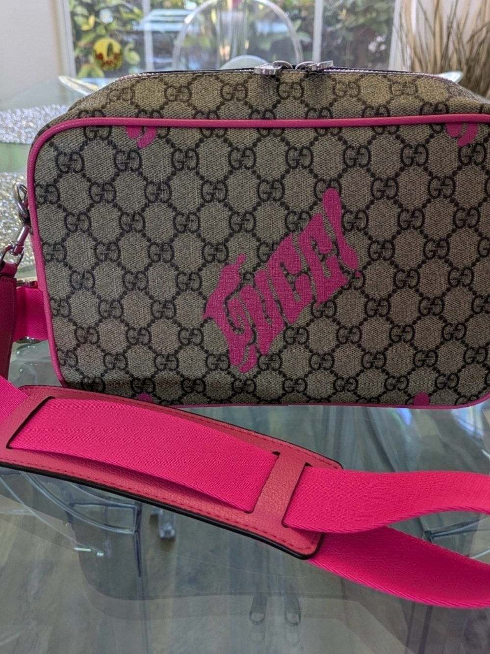 BARBIE PINK G G CROSSBODY BAG